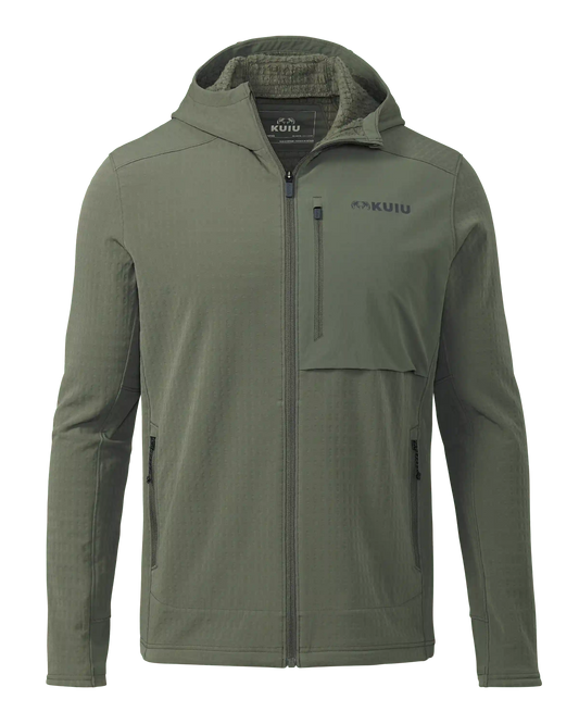 Blockfield Fleece Hoodie | Dark Sage