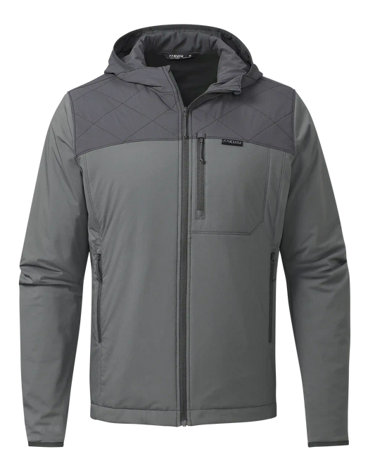 Transit Packable Hooded Jacket | Gunmetal/Stone