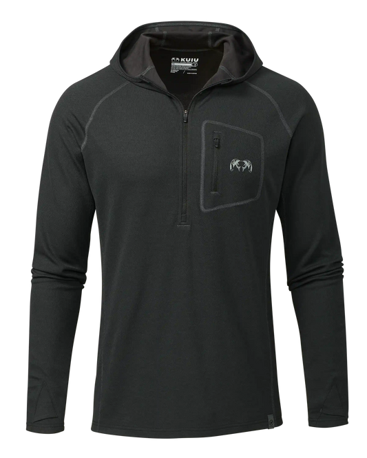 PRO Merino 200 Zip-T Hoodie | Black