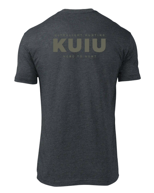 KUIU Here to Hunt Back Logo T-Shirt | Charcoal