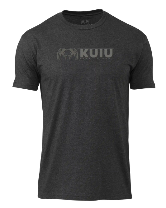 KUIU Here to Hunt Logo T-Shirt | Charcoal