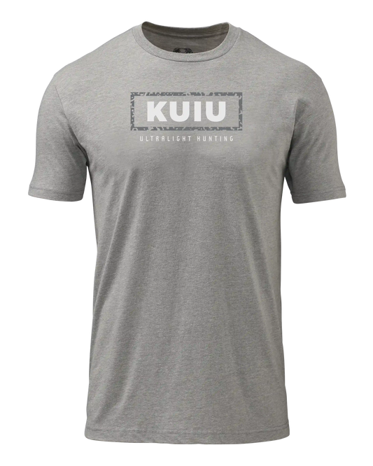 KUIU Box Logo T-Shirt | Heather Grey